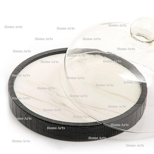 Bandeja de aperitivos de chocolate de diseño maravilloso en bandeja de madera para servir alimentos con tapa de vidrio para uso en restaurante en el hogar - Product Image 6