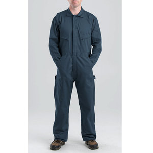 Bata reflectante de una pieza para hombre, ropa de trabajo Industrial con cuello vuelto, elegante, azul - Product Image 5