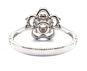 Chine Personnalisé Haute Qualité Conception À La Mode Fleur Anneaux 18k Solide Or Blanc Réel Diamant Éternité Cluster Anneau Pour Les Femmes - Product Image 3