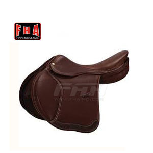 Sillín de caballo marrón de alta calidad, de cuero genuino, multiusos, Inglés - Product Image 3