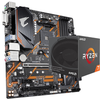 Carte mère de jeu GIGABYTE B450M AORUS ELITE d'occasion Micro ATX avec processeur de bureau AMD Ryzen 5 7 3500X 3600 3600X 3700X 3800X