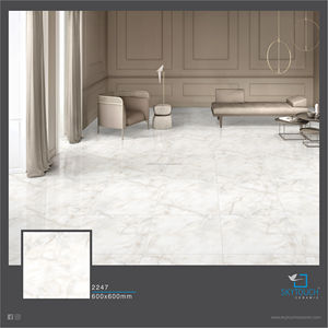 Azulejos esmaltados digitales directos de fábrica, nuevo diseño, marcas de pies, porcelana para interiores y exteriores, 600X600MM para decoración de pared Interior de Villa - Product Image 3