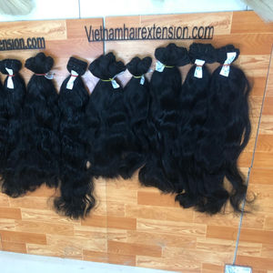 ผมเวอร์จินแท้แบบไม่ผ่านกระบวนการ  ลอนลึก  น้ำหนัก 100 กรัม  ผมเวียดนาม  แบบต่อผมด้วยเครื่องจักร - Product Image 1