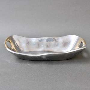 Bandeja de espejo de Metal de diseñador moderno de lujo en forma de manzana, gran tono dorado exclusivo, característica decorativa elegante, acero duradero para el hogar - Product Image 5