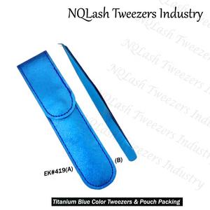 Nouvelle pince à cils en acier inoxydable de couleur différente de conception pince à épiler d'extension de cils de couleur arc-en-ciel Logo personnalisé - Product Image 4