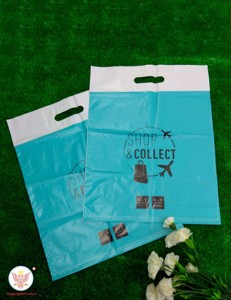 Sac en plastique avec poignée, transformateur rabattable, HDPE, livraison gratuite - Product Image 1