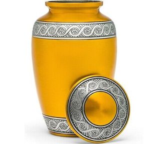Juego de Tres Urnas Funerarias de Latón Estilo Monterey Americano de Brassworld India - Product Image 6