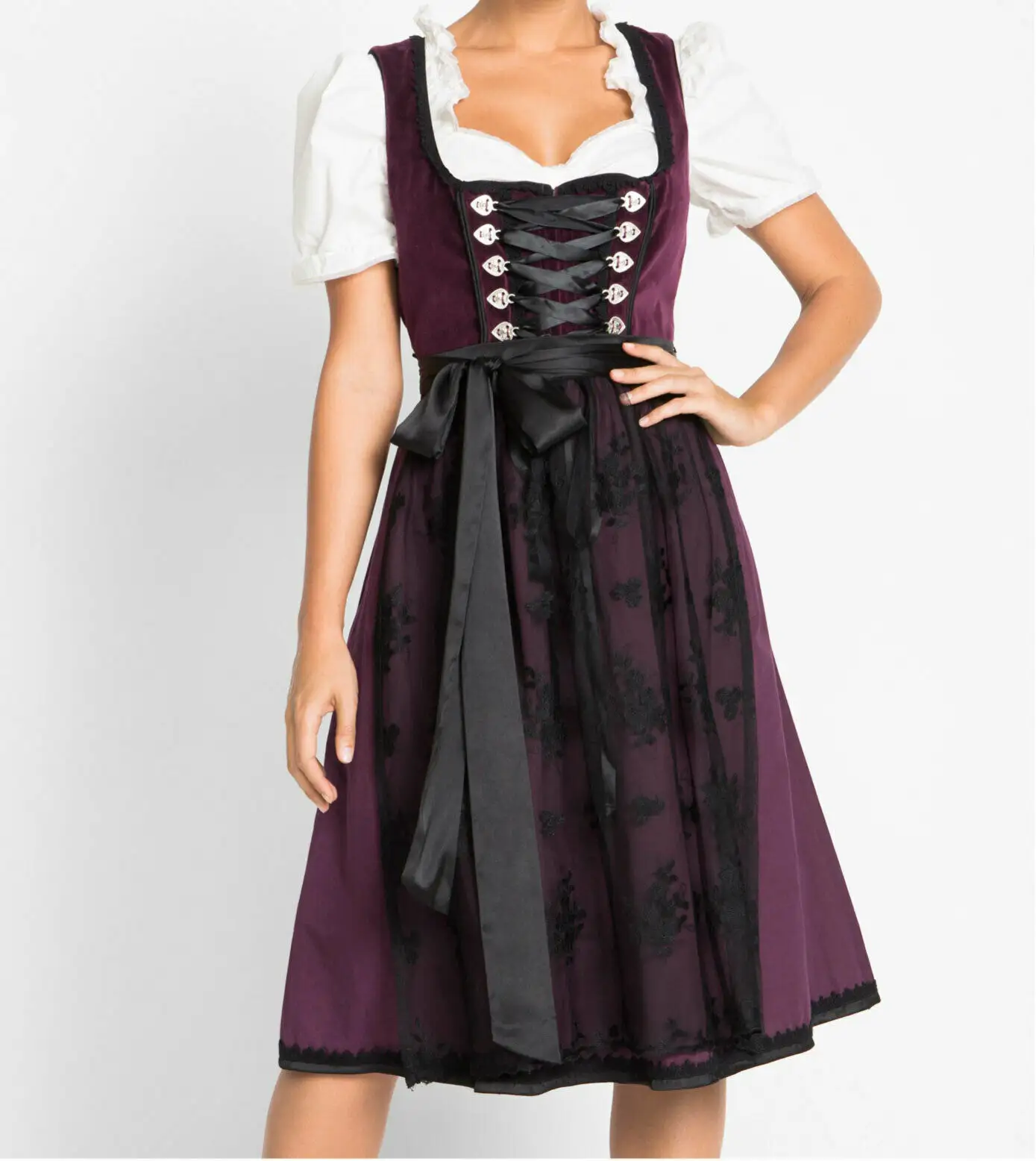 Новинка на заказ, женское немецкое платье дирндл на Октоберфест в баварском стиле, традиционные костюмы на Октоберфест, Хэллоуин, карнавал