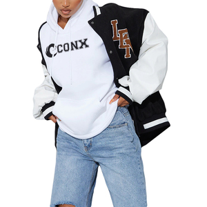 100% coton Logo personnalisé femmes grande taille pull à capuche confortable respirant longue conception anti-rétrécissement hiver Streetwear - Product Image 1