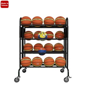 Shopping cart TOTE wheeled for warehousing garage SHELF for footballs room basketball sports equipment stand - Product Image 1