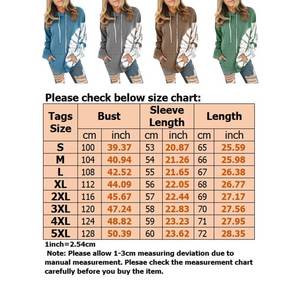 Sudadera con capucha para mujer, de manga larga, con cordón, talla grande - Product Image 5