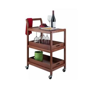 Three Tier Wooden Food Serving <b>Trolley</b> <b>With</b> Premium Quality Serving Cart <b>Trolley</b> For Home Decor Accessories - Product Image 2