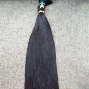 Extensiones de cabello a granel virgen indio Proveedor de cabello humano Remy sin procesar Cabello indio natural crudo Venta al por mayor Cutícula alineada - Product Image 2