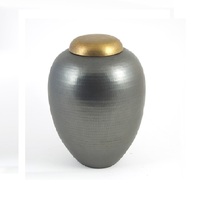 Urne funéraire de luxe en laiton et métal faite à la main avec logo personnalisé de couleur bleue par les fabricants