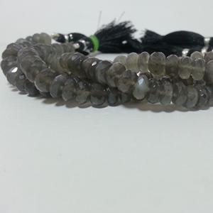 Cuentas de piedras preciosas Rondelle facetadas de piedra lunar gris Natural de 4mm, 6mm, 8mm, hebra, compra en línea directa al mayorista al mejor precio, Ofertas - Product Image 3