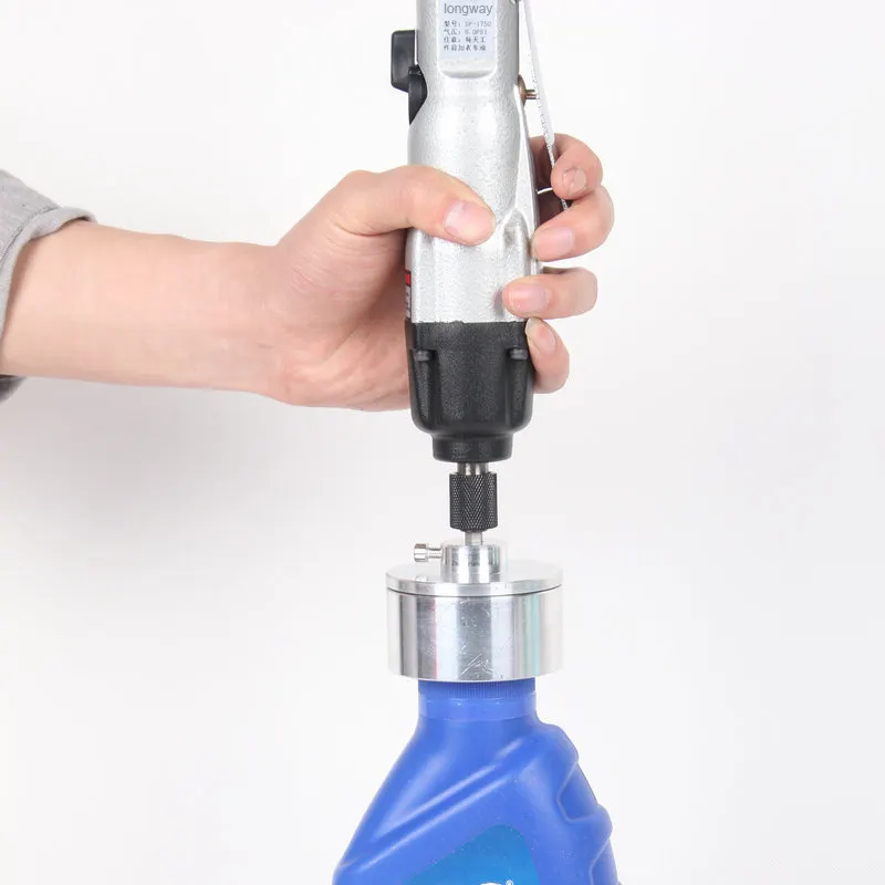 El düzenlenen plastik şişe kapağı yapıştırma makinesi vida kapatma makinesi