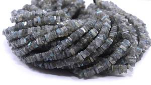 16 pouces de Long, Labradorite naturelle, perles Heishi lisses, taille 4-4.5 MM, cristal de guérison, pierre de feu bleue, vente en gros - Product Image 4