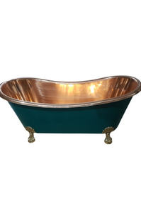 Nouvelle arrivée baignoire en cuivre de forme unique classique avec pieds en laiton pour accessoires de salle de bain par Indian Metal World - Product Image 4