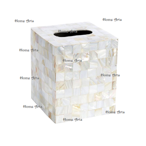 Boîte à mouchoirs en nacre de qualité supérieure, design classique, forme carrée, boîte de rangement pour serviettes pour un usage domestique - Product Image 3