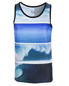 Camiseta sin mangas con impresión por sublimación personalizada, chaleco para exteriores, 100% poliéster, absorbe la humedad - Product Image 4