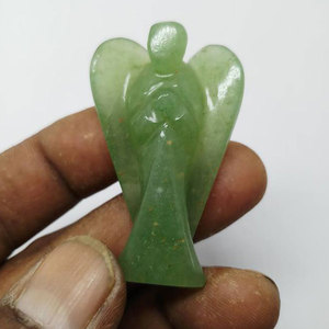 Ángeles de Aventurina Verde Ángel de bolsillo hecho a mano y meditación - Product Image 1