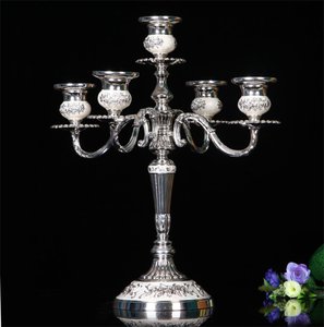 เชิงเทียนแบบเสาทองเหลืองโบราณจาก brassworld อินเดีย - Product Image 6