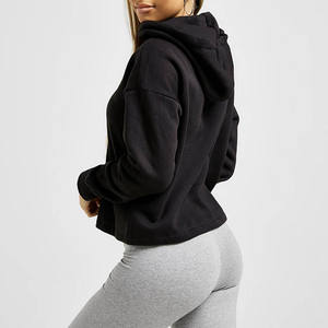 Sudadera con capucha para mujer, de la mejor calidad, con diseño corto y mangas sublimadas, Jersey - Product Image 4