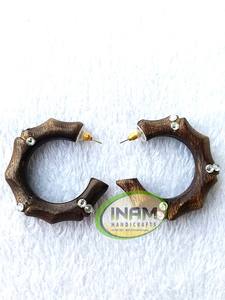 ต่างหูแฟชั่นสไตล์โบราณที่มีคุณภาพดีกว่ามีสไตล์สลักลายเพชรทำจากทองเหลืองฝังเพชรงานหัตถกรรมมีเอกลักษณ์ - Product Image 2