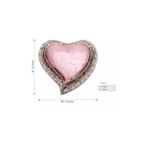 VENTA CALIENTE URNAS DE CREMACIÓN DE METAL DE DISEÑO PERSONALIZADO EN FORMA DE CORAZÓN PRECIO AL POR MAYOR URNAS DE CREMACIÓN DE RECUERDO EN FORMA DE CORAZÓN - Product Image 3