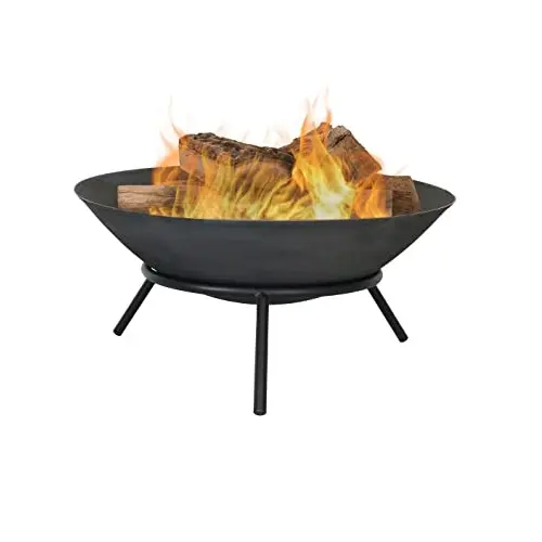 metal Fire Pit with stand In Iron Construction Suitable for Solo or Group Warming Parties Huge Metal Fire Pit