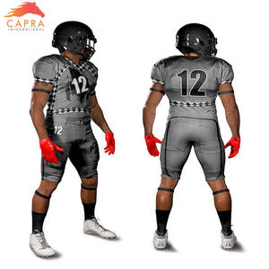 Conjuntos de uniformes de fútbol americano de poliéster 100% de alta calidad personalizados transpirable de talla grande de secado rápido antibacteriano al por mayor - Product Image 3