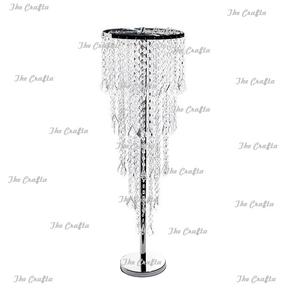 Centre de table en métal et cristal de qualité supérieure, forme ronde, pour la décoration d'événements de mariage - Product Image 6