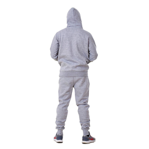 Ensemble de survêtement en molleton de coton personnalisé unisexe surdimensionné à capuche Jogger 2 pièces grande taille vêtements d'hiver pour hommes motif solide - Product Image 6