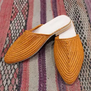 Moroccan handmade Rafia shoes