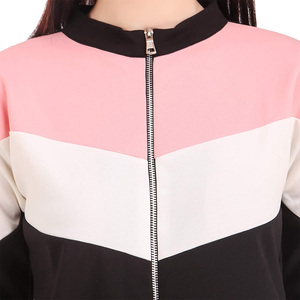 Survêtement d'hiver coloré pour femmes, ensemble Sweat-shirt à fermeture éclair, pantalons multicolores, - Product Image 5
