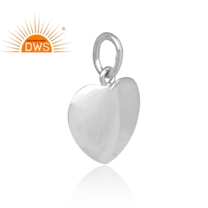 Pendentif en argent Sterling 925 fin fait à la main, produit de qualité, pendentif en forme de cœur, fabrication de bijoux - Product Image 2