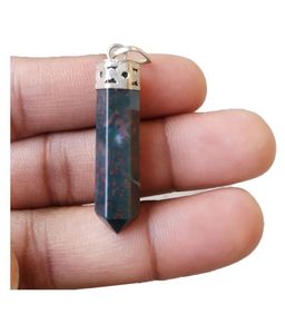Pendentifs de crayon en pierre de sang faits à la main artisanat en pierre semi-précieuse de qualité supérieure du fournisseur indien - Product Image 2
