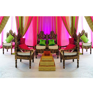 Chaises artificielles en bois de teck pour mariage, haute qualité, style thaïlandais, pour la cérémonie de mariage - Product Image 1