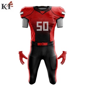 Maillot de football américain personnalisable, imprimé par sublimation, 100% polyester, col en V, unisexe, équipe américaine, vente en gros - Product Image 2