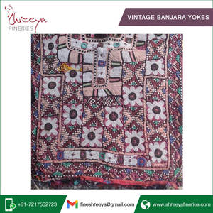 Banjara-bordado a mano de algodón, yugo, Tribal, asiático, Vintage, parches pequeños para el cuello, venta al por mayor - Product Image 3