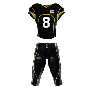 Uniforme de football américain personnalisé avec le nom de l'équipe, polyester/nylon, respirant, séchage rapide, manches courtes - Product Image 1