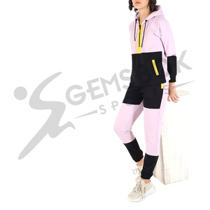 ชุดวอร์มแฟชั่นฤดูหนาวสำหรับผู้หญิง ผ้าฟลีซแห้งเร็ว ระบายอากาศดี รุ่นใหม่ล่าสุด มีฮู้ด ลายเรียบ สามารถสั่งทำได้ - Product Image 2