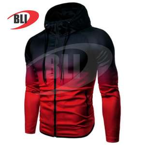 Vente en gros de sweats à capuche imprimés avant et arrière avec sublimation du logo de votre propre marque sweats à capuche zippés personnalisés pour hommes et femmes - Product Image 1