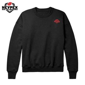 100% coton sweat-shirt hiver imprimé uni teint avec finition brossée - Product Image 6
