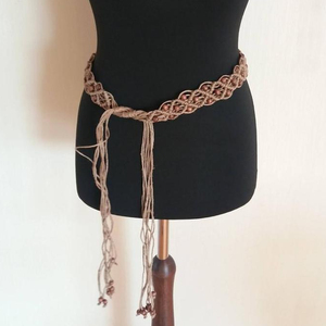 S.N.HANDICRAFTS Cinturón de Macramé de Algodón a la Moda con Longitud Ajustable - Product Image 1