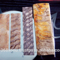 Assiettes personnalisées en corne de bélier naturelle, style animalier, caractéristique régionale européenne, artisanat en matériaux organiques, Galore RMY 001, logo inclus