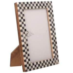 Lujoso marco de fotos de madera hecho a mano con logotipo personalizado de alta calidad Decoración de incrustaciones de hueso de moda - Product Image 1