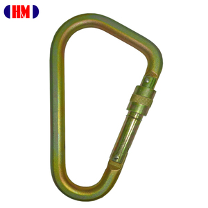 Mosquetón grande tipo D de acero, puerta de tornillo, gancho de lugar de trabajo industrial - Product Image 1