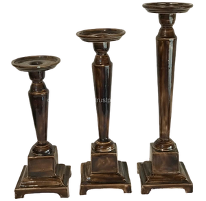 Gran VINTAGE de alta calidad diseño de soporte de la vela de 3 venta caliente vela titular casa decoración jardín el uso de la boda vela pilar - Product Image 3