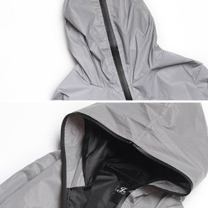 Chaqueta reflectante con capucha para correr, rompevientos a la moda - Product Image 5